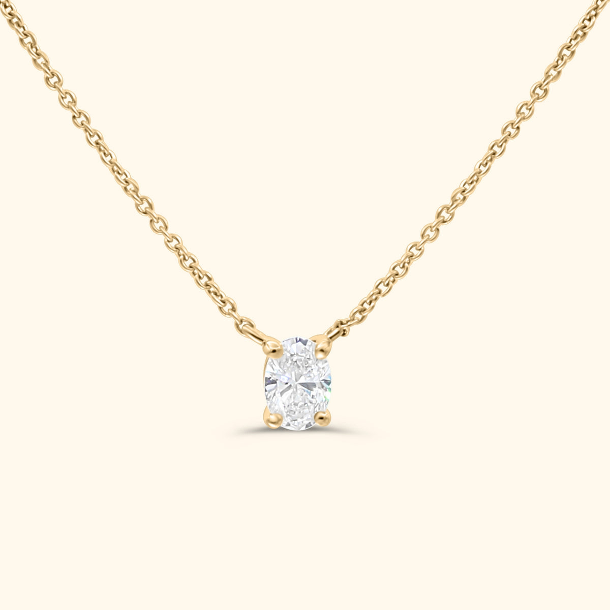 Ovale Diamant Ketting 0.7 ct | 14 Karaat Goud